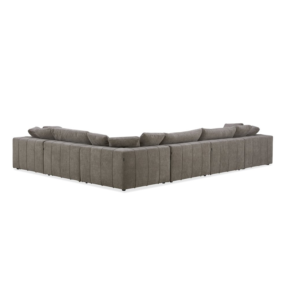 Divani Casa Vicki - Modern Grey Fabric Modular Sectional Sofa + Ottoman. Picture 3