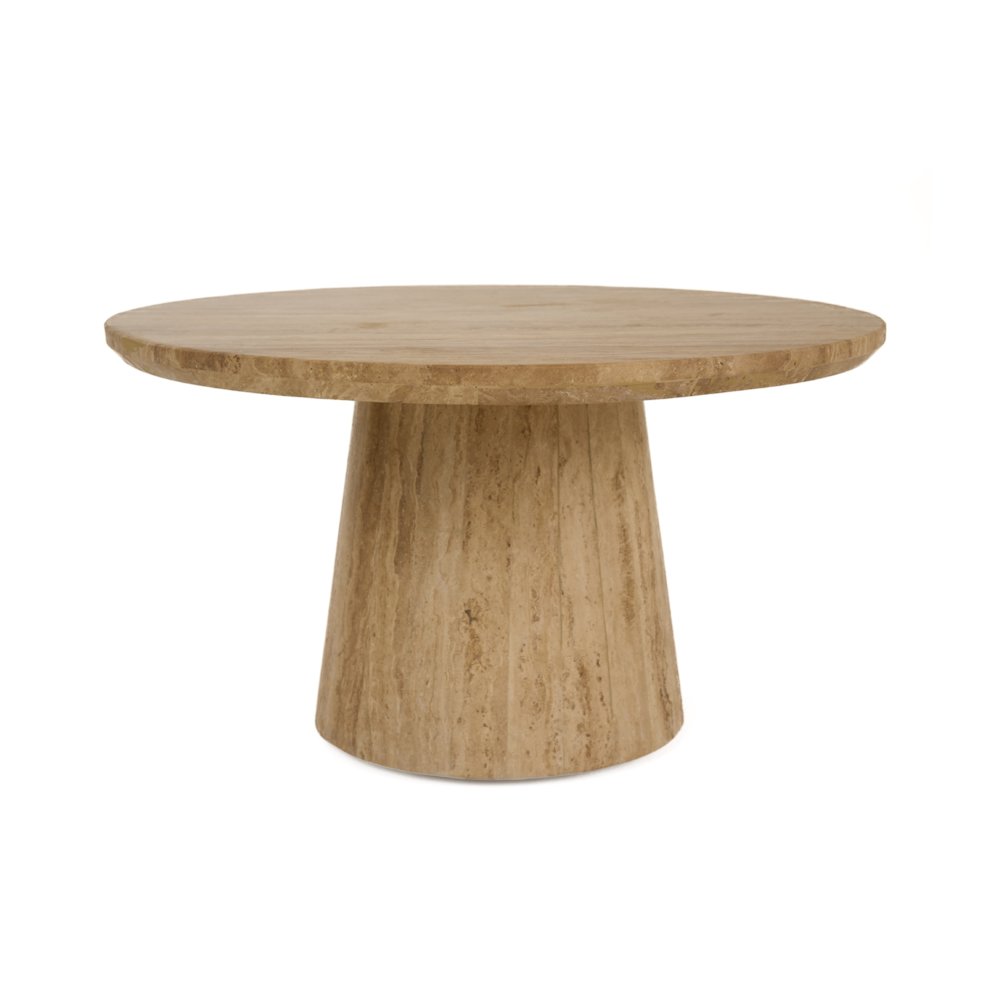 Velma - Modern Travertine Marble Coffee Table. Picture 1