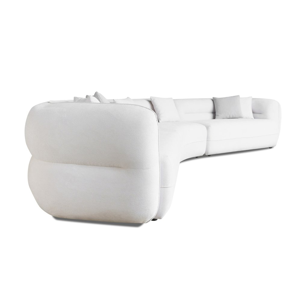 Divani Casa Gypsy - Modern Off-White Fabric Curved Sectional Sofa. Picture 3