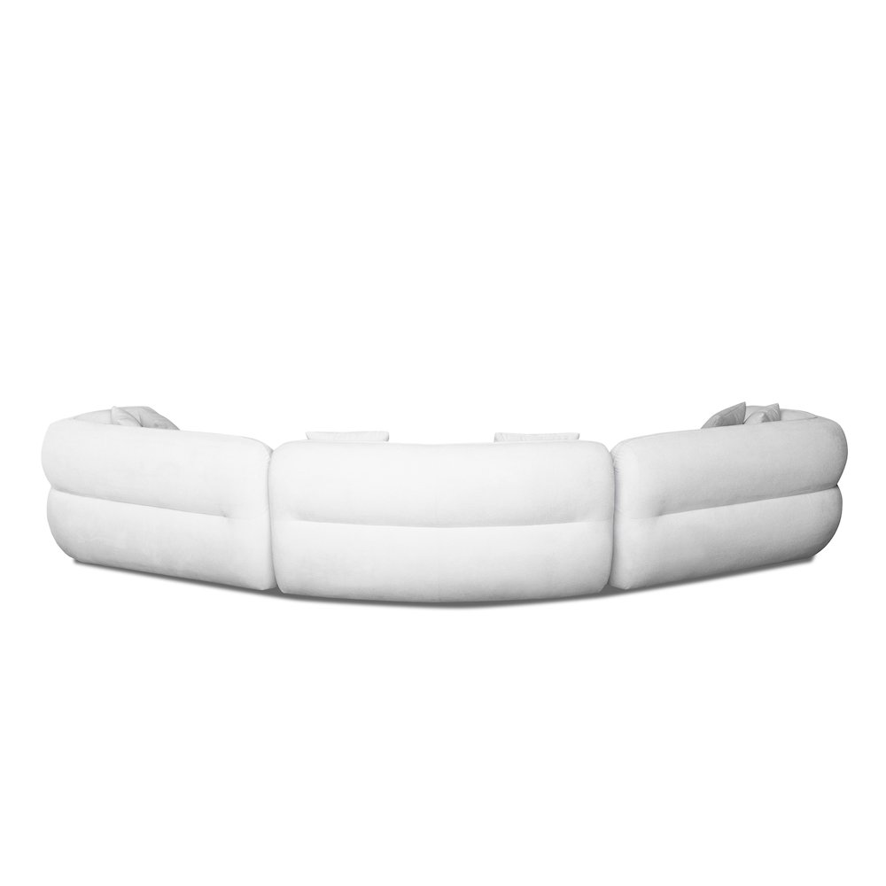 Divani Casa Gypsy - Modern Off-White Fabric Curved Sectional Sofa. Picture 4
