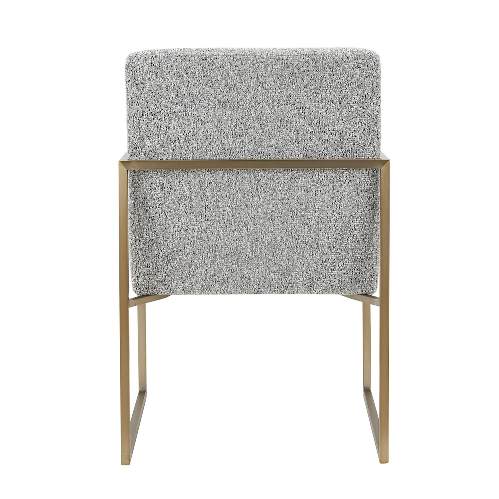 Modrest Suzanne - Modern Grey Fabric + Antique Brass Dining Chair. Picture 3