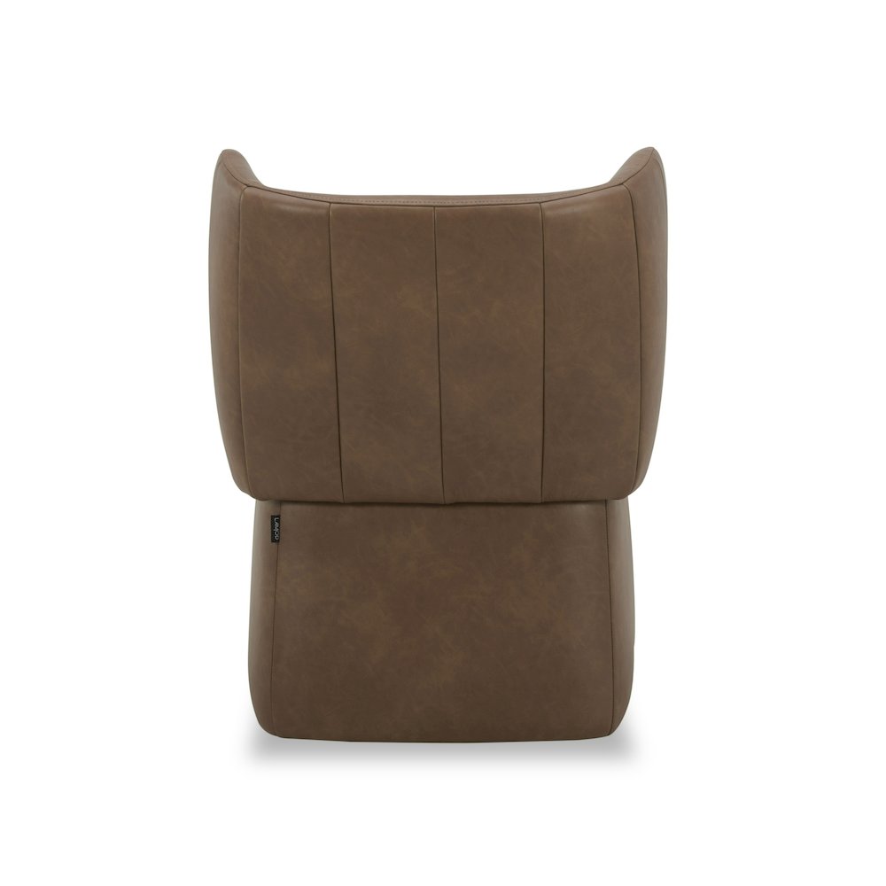 Modrest Standing - Modern Brown Vegan Leather Dining Chair. Picture 4