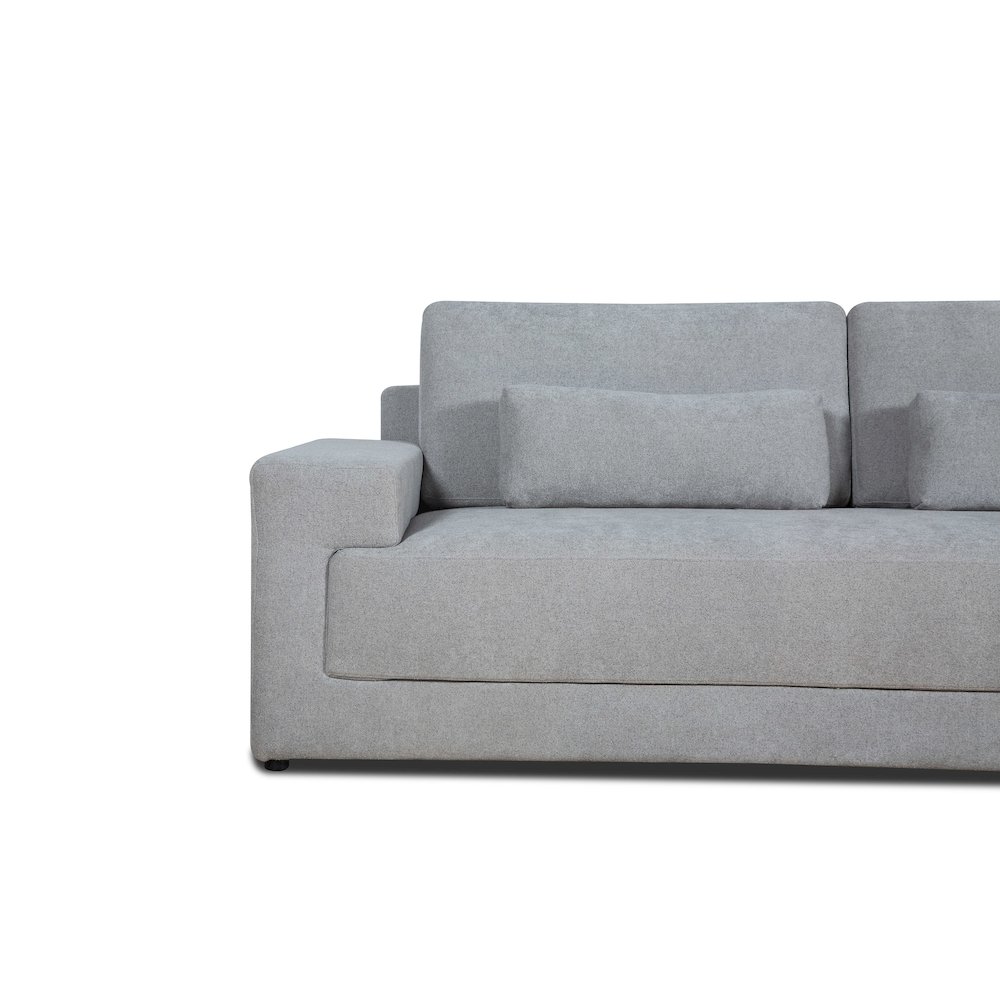 Divani Casa Loki - Modern Grey Fabric 4-Seat Sofa. Picture 5