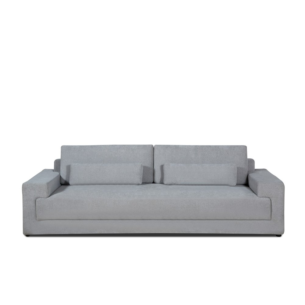 Divani Casa Loki - Modern Grey Fabric 4-Seat Sofa. Picture 1
