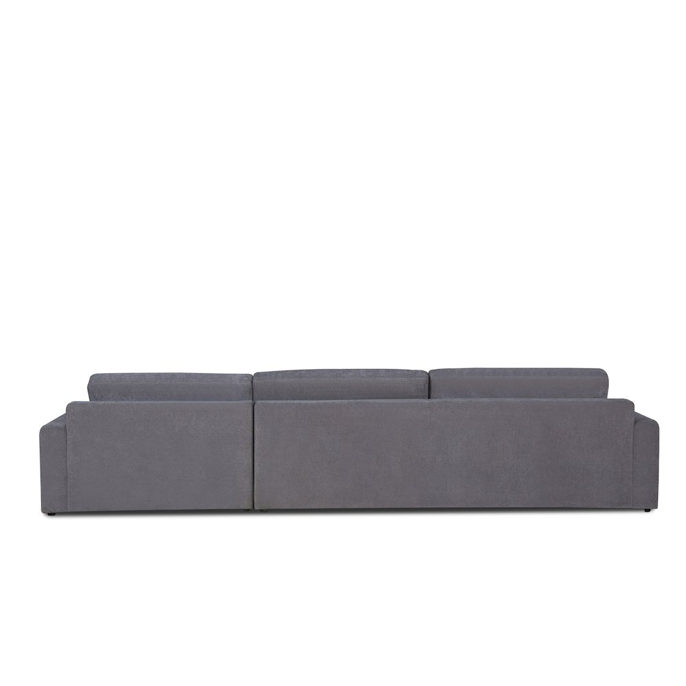 Divani Casa Loki - Modern Grey Fabric Right Facing Sectional Sofa. Picture 4