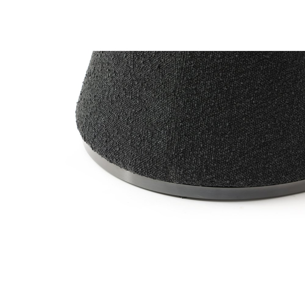 Modrest Neptune - Contemporary Black Fabric + Brushed Black Gun Dining Chair. Picture 8