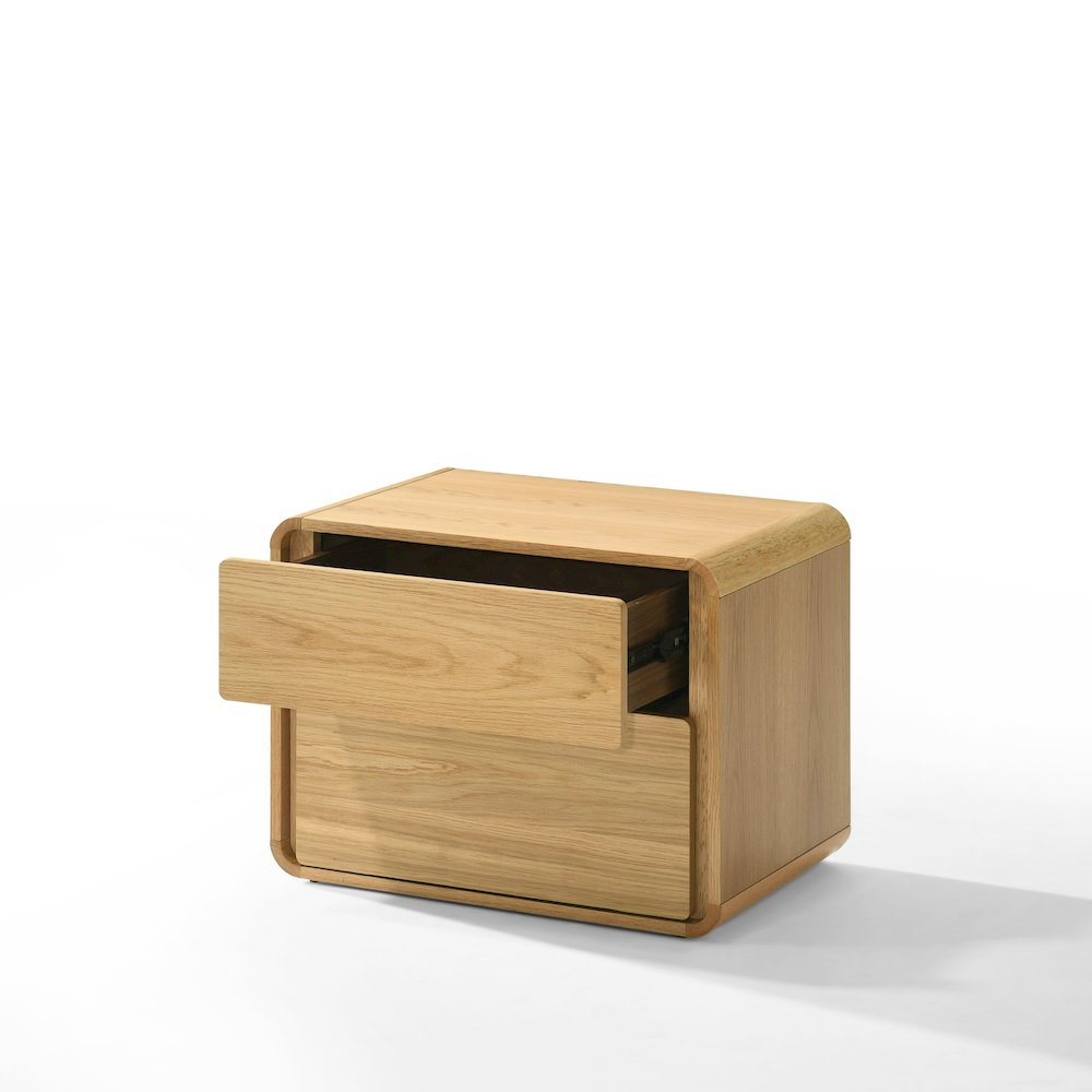 Modrest Dustin - Modern Natural Oak Nightstand. Picture 3