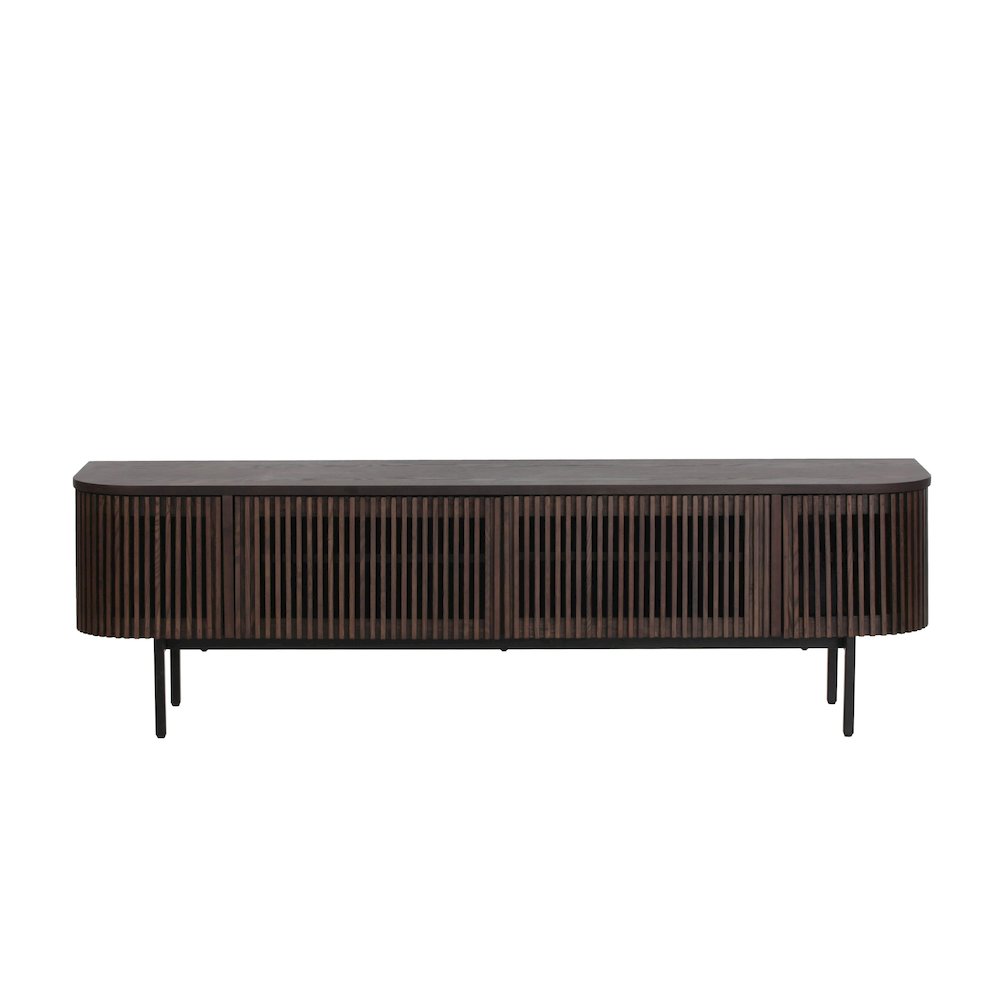 Modrest Clifton - Modern Smoked Ash Tall TV Stand. Picture 1