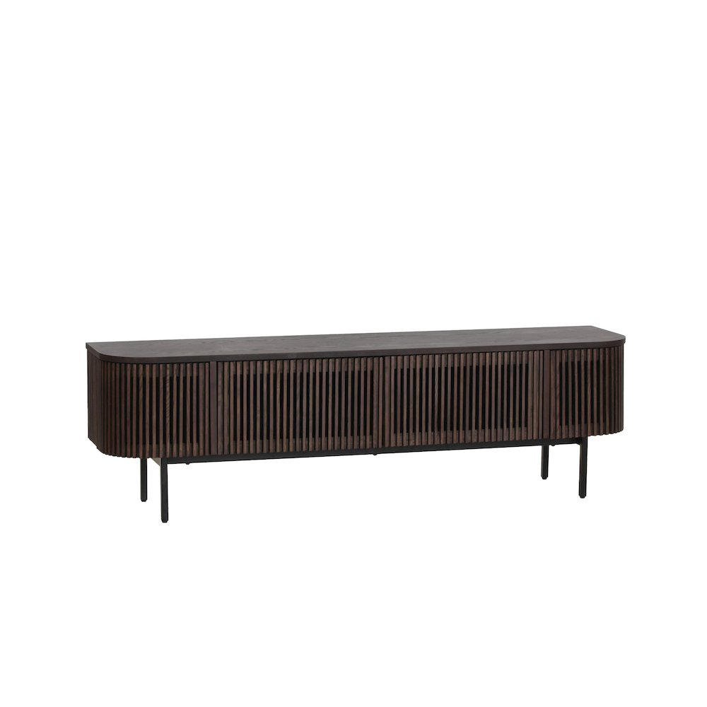 Modrest Clifton - Modern Smoked Ash Tall TV Stand. Picture 2