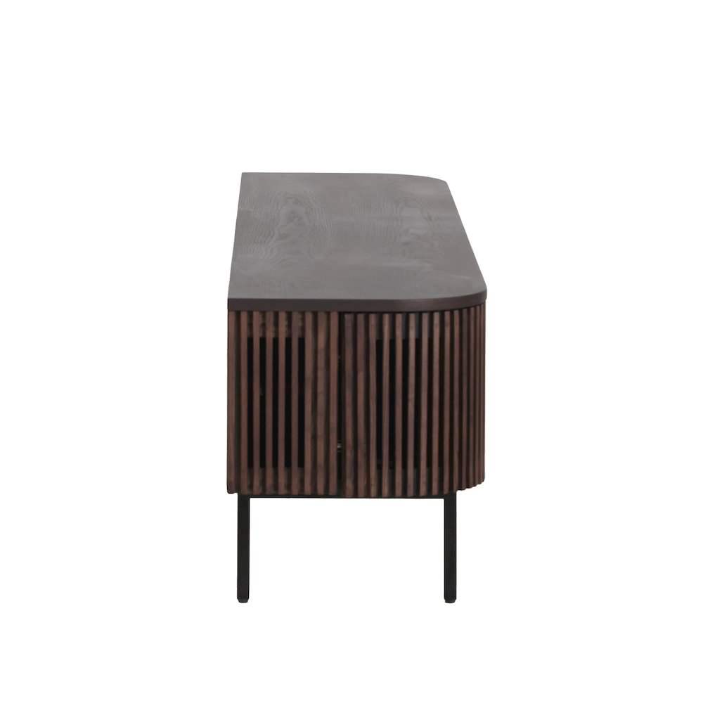 Modrest Clifton - Modern Smoked Ash Tall TV Stand. Picture 3