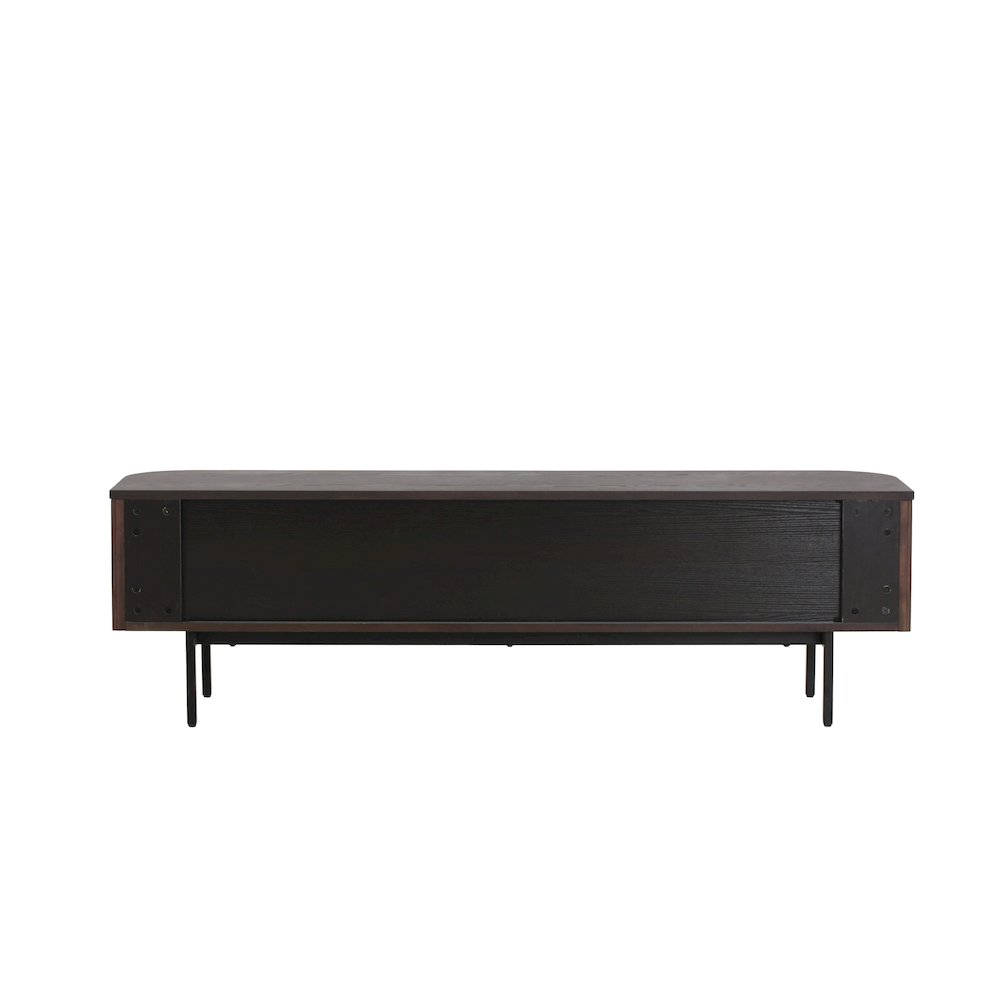 Modrest Clifton - Modern Smoked Ash Tall TV Stand. Picture 4
