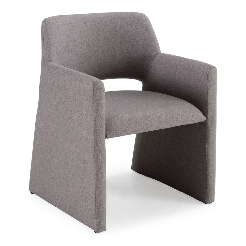 Lasara - Modern Grey Fabric Dining Chair. Picture 1