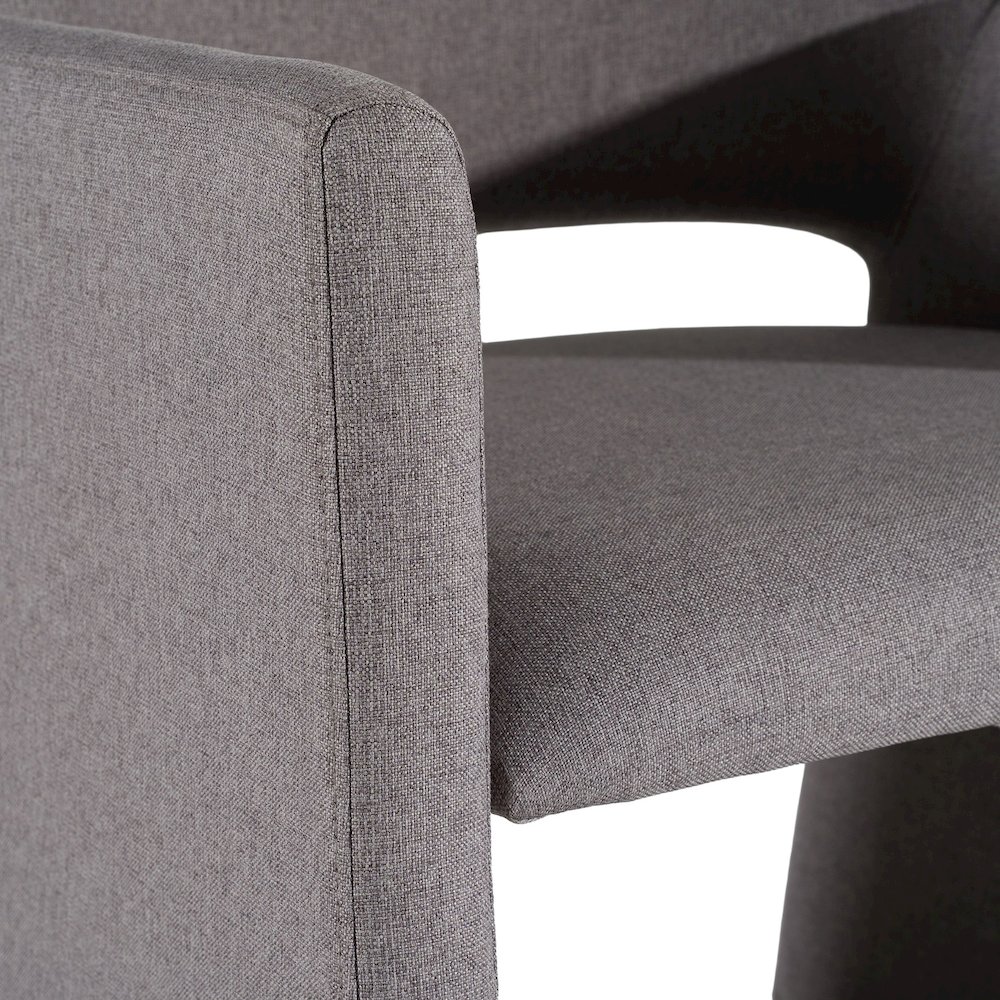 Lasara - Modern Grey Fabric Dining Chair. Picture 5