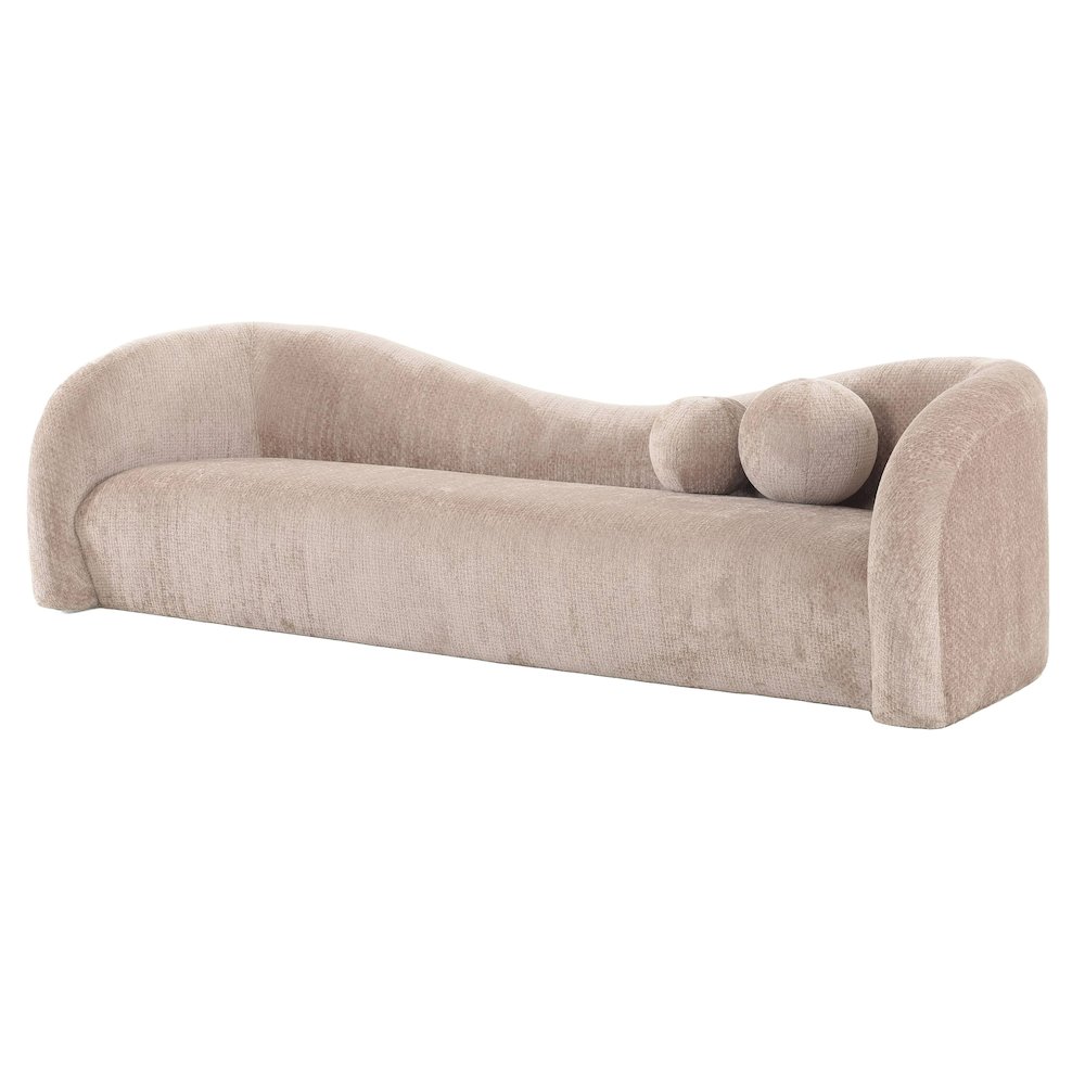 Divani Casa Calico - Contemporary Beige Fabric 4-Seat Sofa. Picture 2