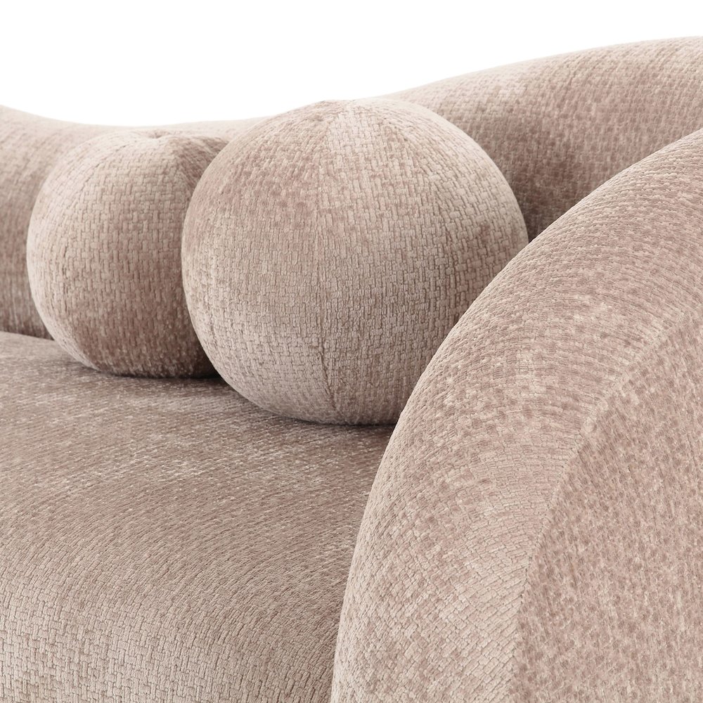 Divani Casa Calico - Contemporary Beige Fabric 4-Seat Sofa. Picture 5