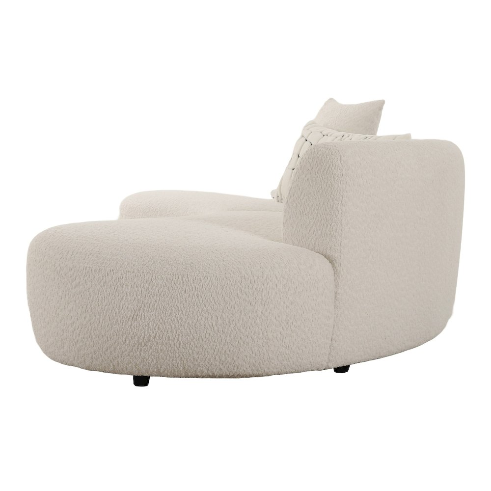 Divani Casa Weldon - Modern Off-White Fabric Curved Sectional. Picture 7