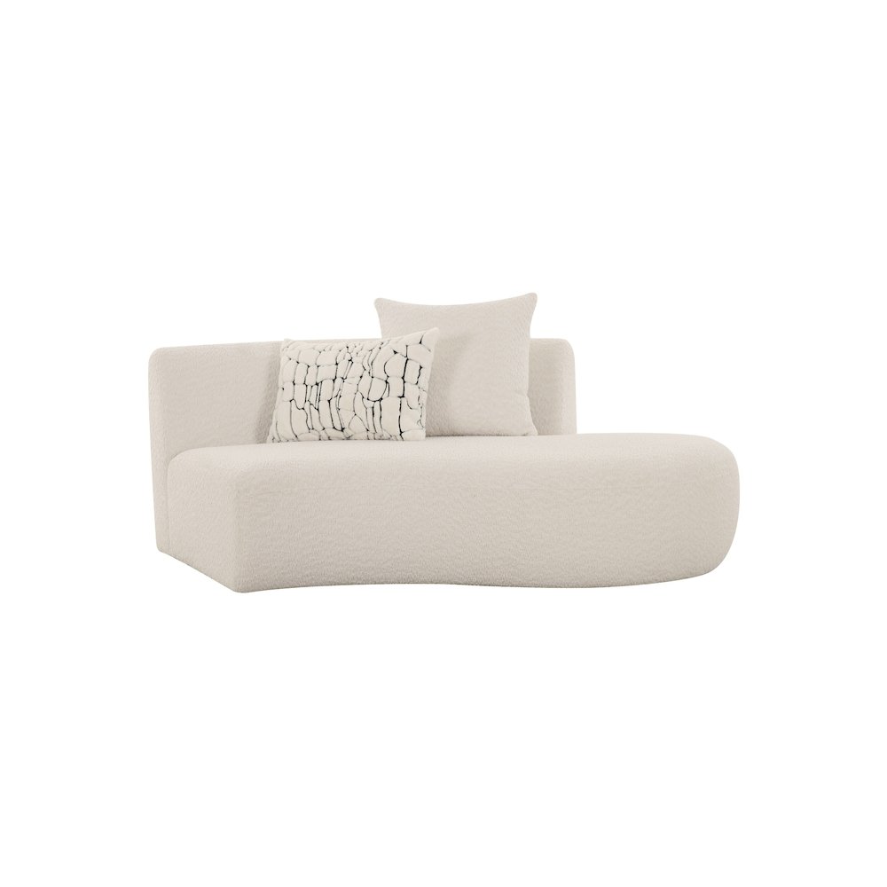 Divani Casa Weldon - Modern Off-White Fabric Curved Sectional. Picture 8