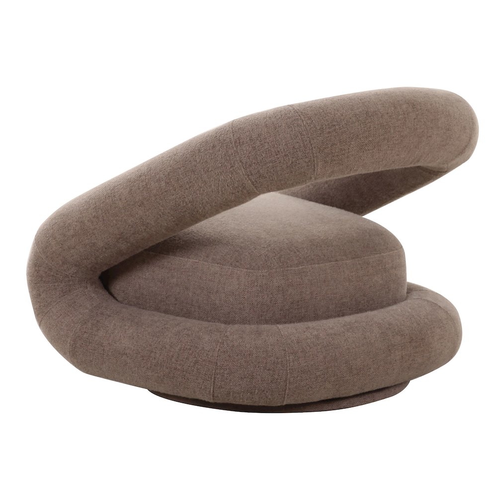 Divani Casa Tony - Modern Brown Fabric Swivel Accent Chair. Picture 3