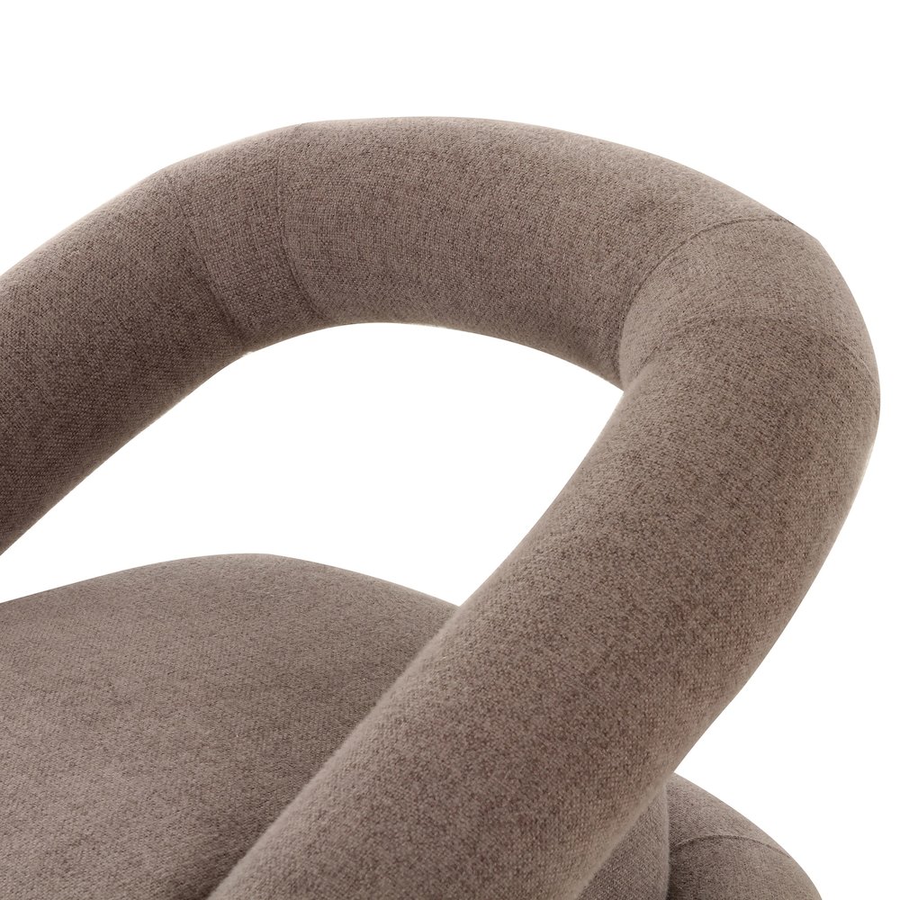 Divani Casa Tony - Modern Brown Fabric Swivel Accent Chair. Picture 5