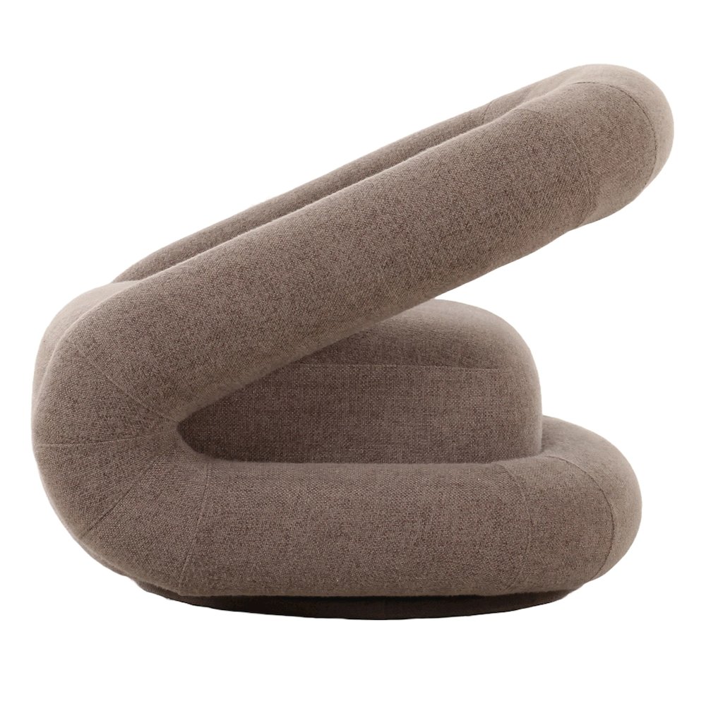 Divani Casa Tony - Modern Brown Fabric Swivel Accent Chair. Picture 4