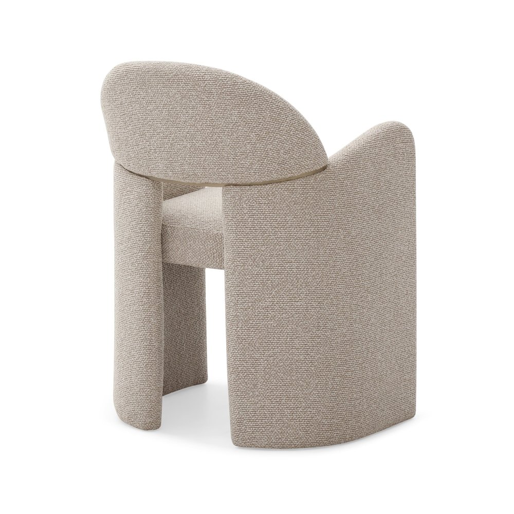 Ashley - Modern Beige Fabric + Brushed Brass Dining Chair. Picture 4