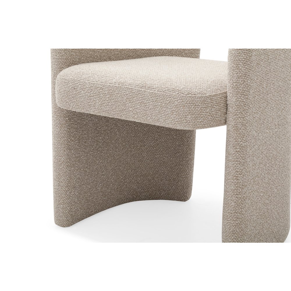 Ashley - Modern Beige Fabric + Brushed Brass Dining Chair. Picture 6