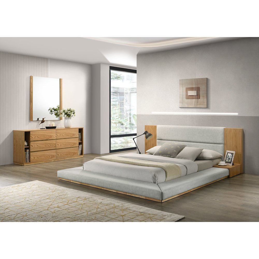 Nova Domus Jagger - Queen Modern Natural Oak Bed. Picture 5