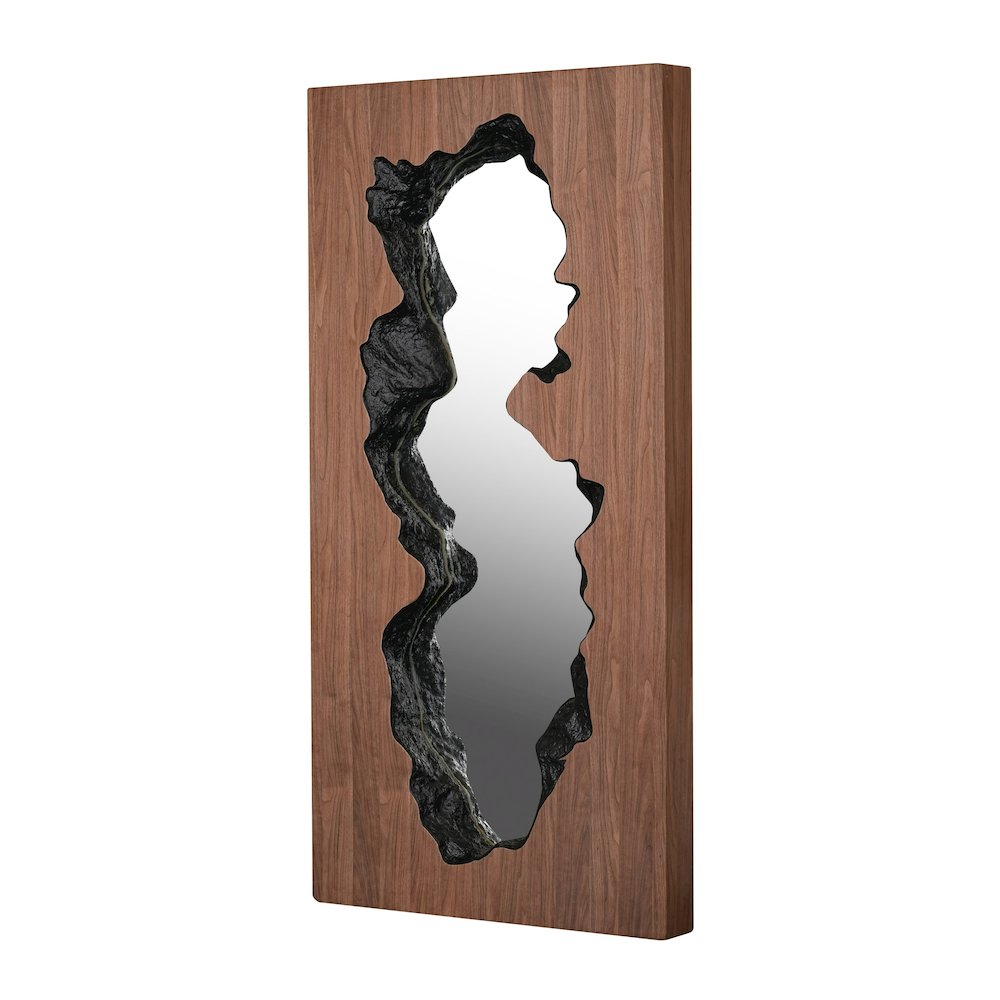 Modrest Timber - Modern Walnut Leaning Floor Mirror. Picture 2