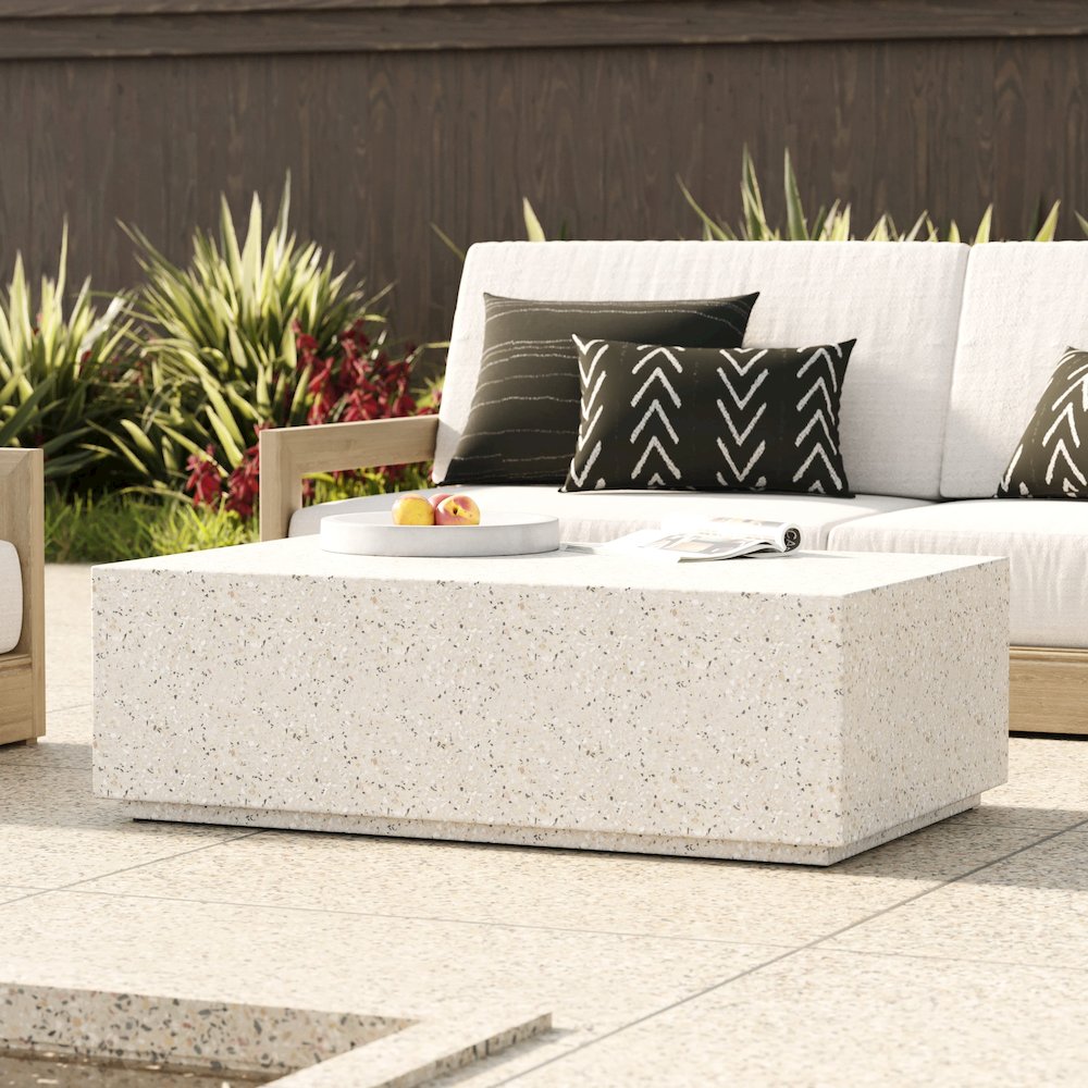 Modrest Fresno - Modern Terrazzo Concrete Coffee Table. Picture 2