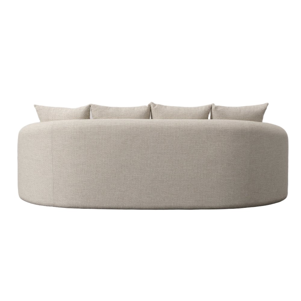 Renava Tabarca - Outdoor Beige Fabric 3 Seat Sofa. Picture 4