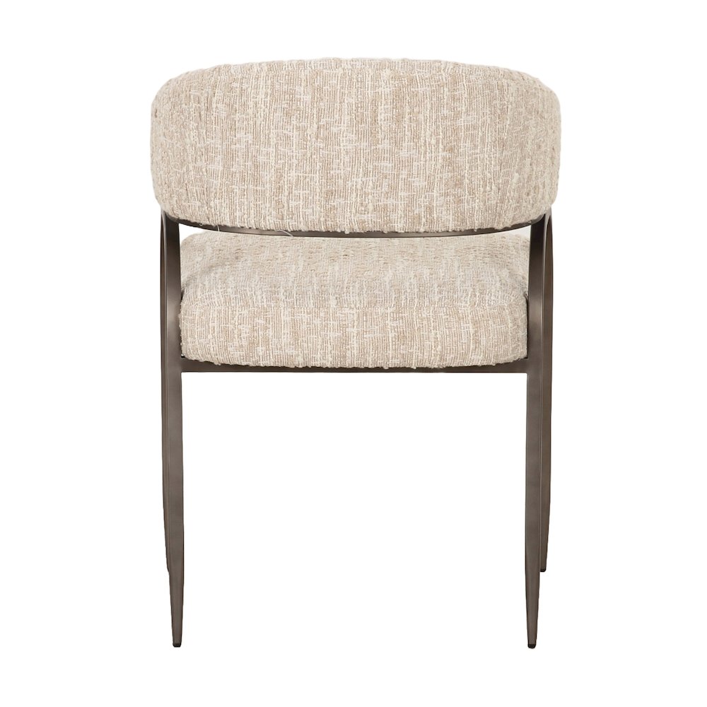 Modrest Kobe - Modern Beige Fabric Dining Chair. Picture 5