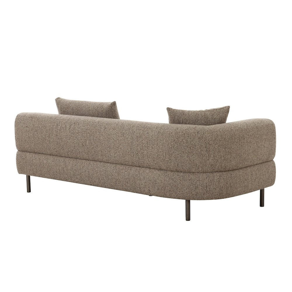 Divani Casa Plume - Modern Brown Fabric Sectional Sofa. Picture 5