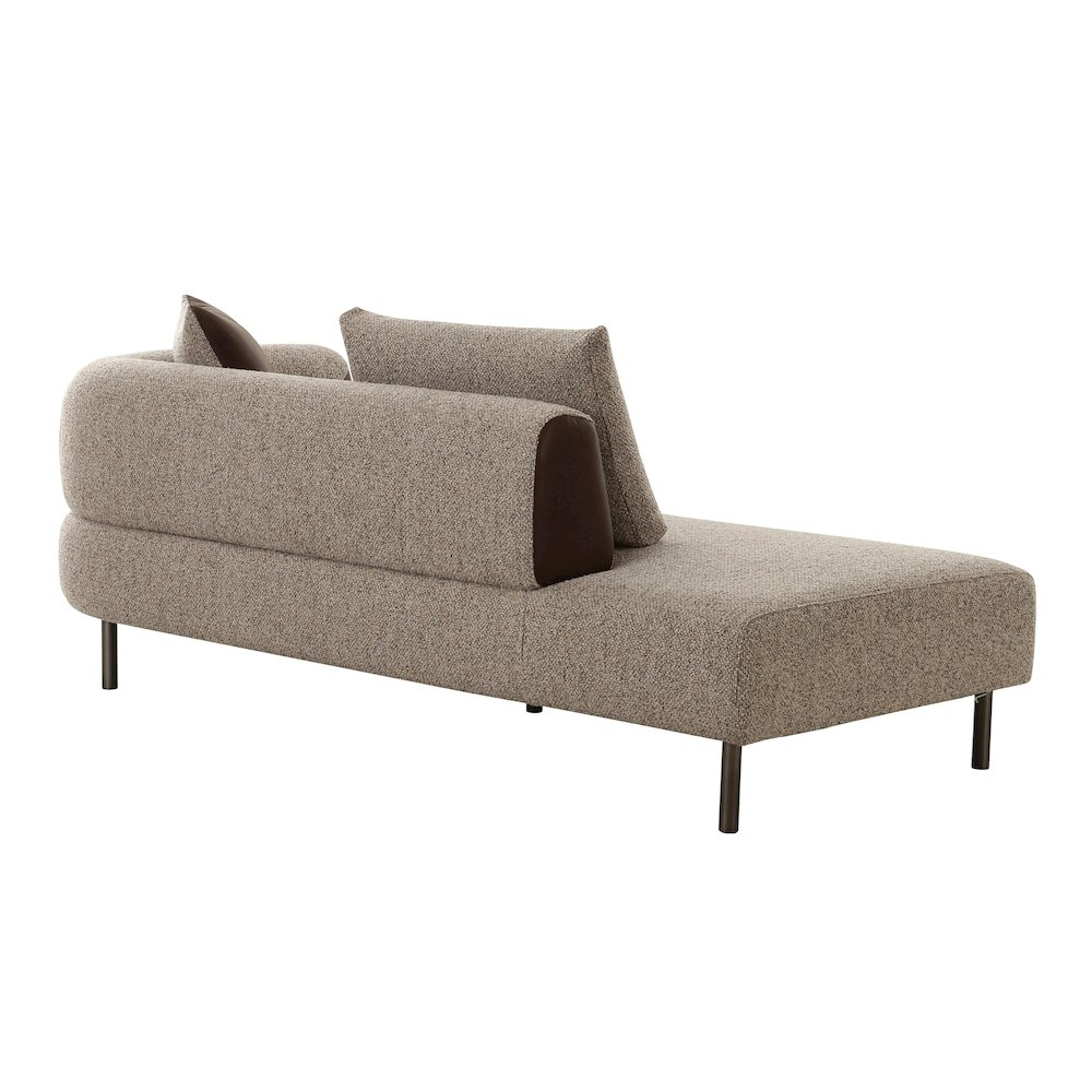 Divani Casa Plume - Modern Brown Fabric Sectional Sofa. Picture 6