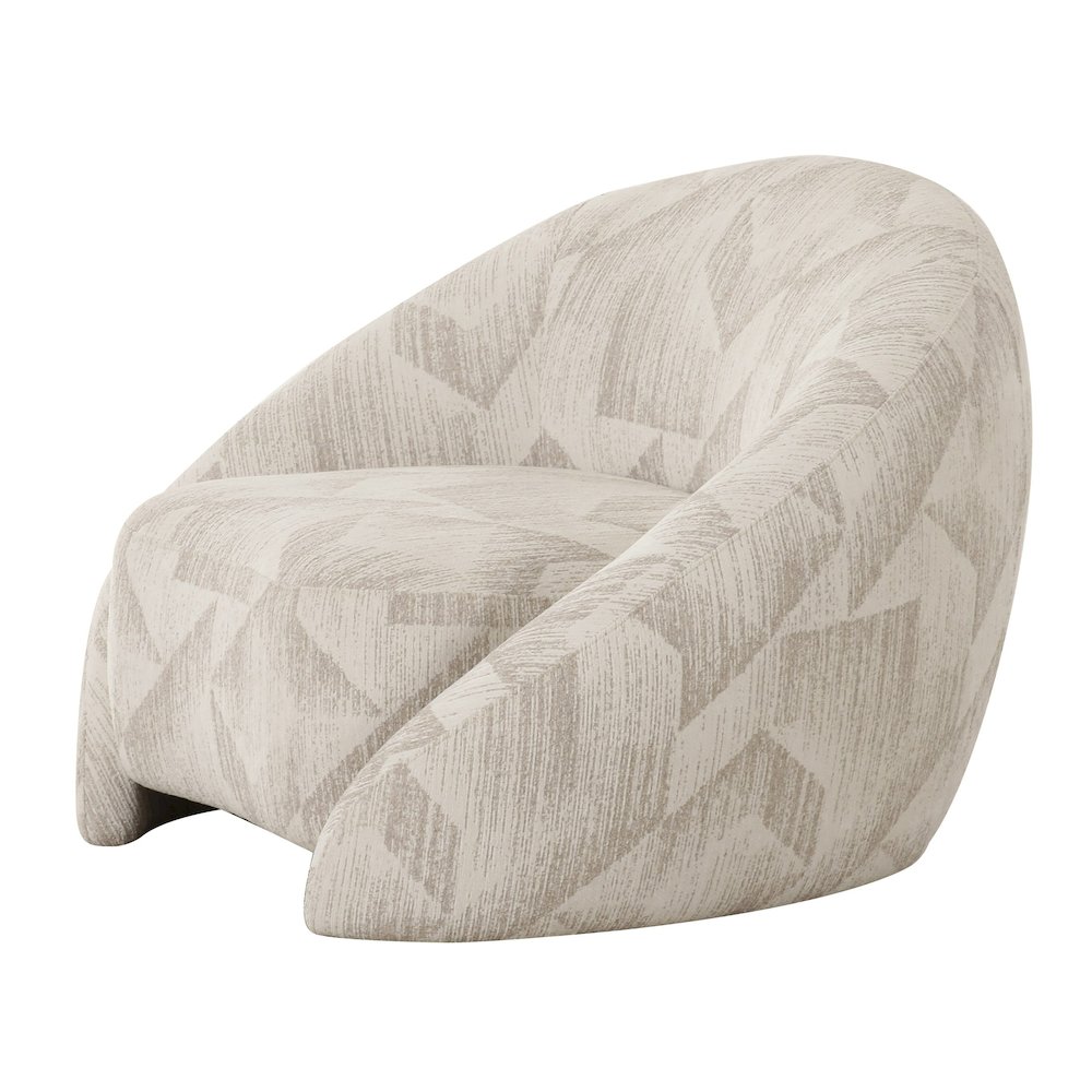 Divani Casa Gentle - Modern Beige Pattern Fabric Accent Chair. Picture 1