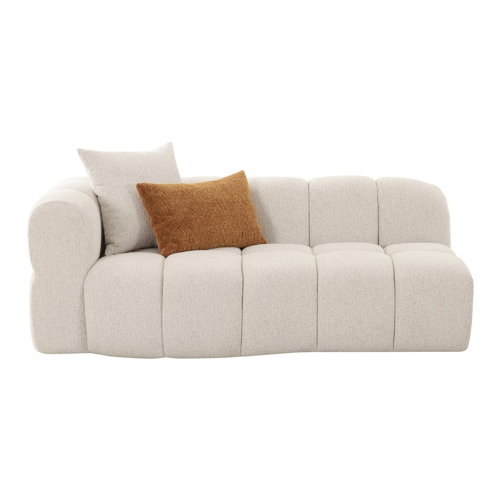 Divani Casa Freya - Modern Beige Fabric Sectional Console. Picture 4