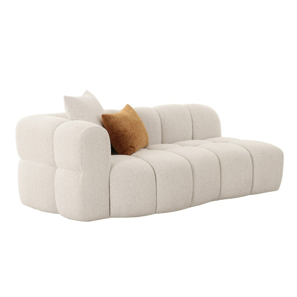 Divani Casa Freya - Modern Beige Fabric Sectional Console. Picture 5