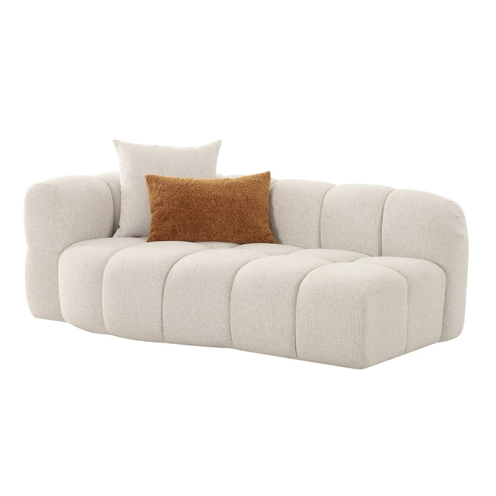Divani Casa Freya - Modern Beige Fabric Sectional Console. Picture 6