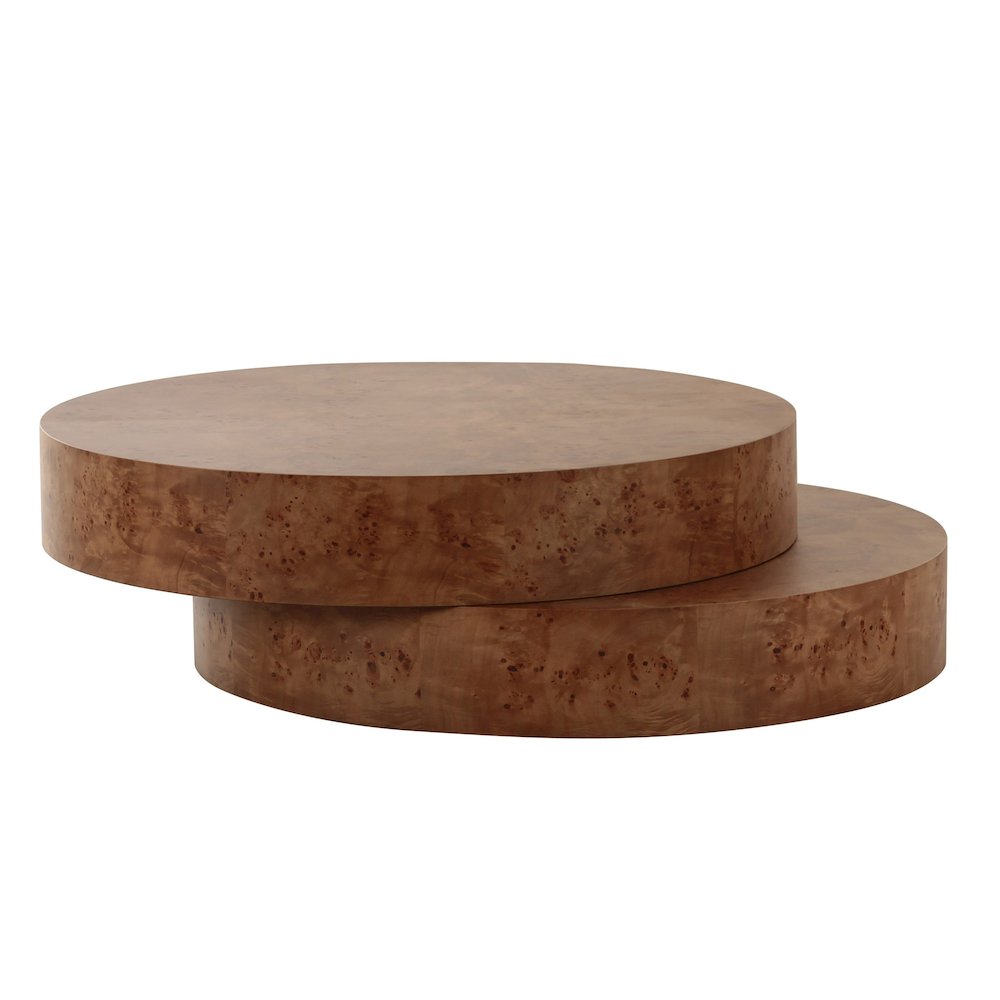 Modrest Ely - Modern Faux Burl Coffee Table. Picture 1