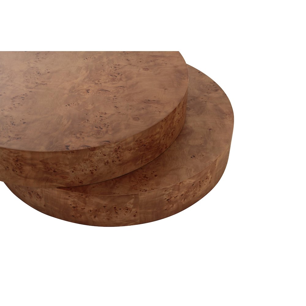 Modrest Ely - Modern Faux Burl Coffee Table. Picture 2