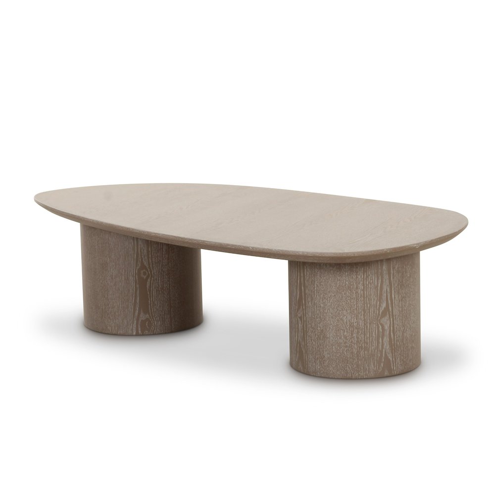 Modrest Connie - Modern White Oak Oval Coffee Table. Picture 1