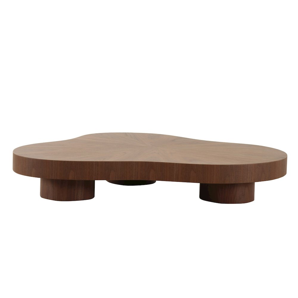 Modrest Larch - Modern Walnut Free Form Coffee Table. Picture 1