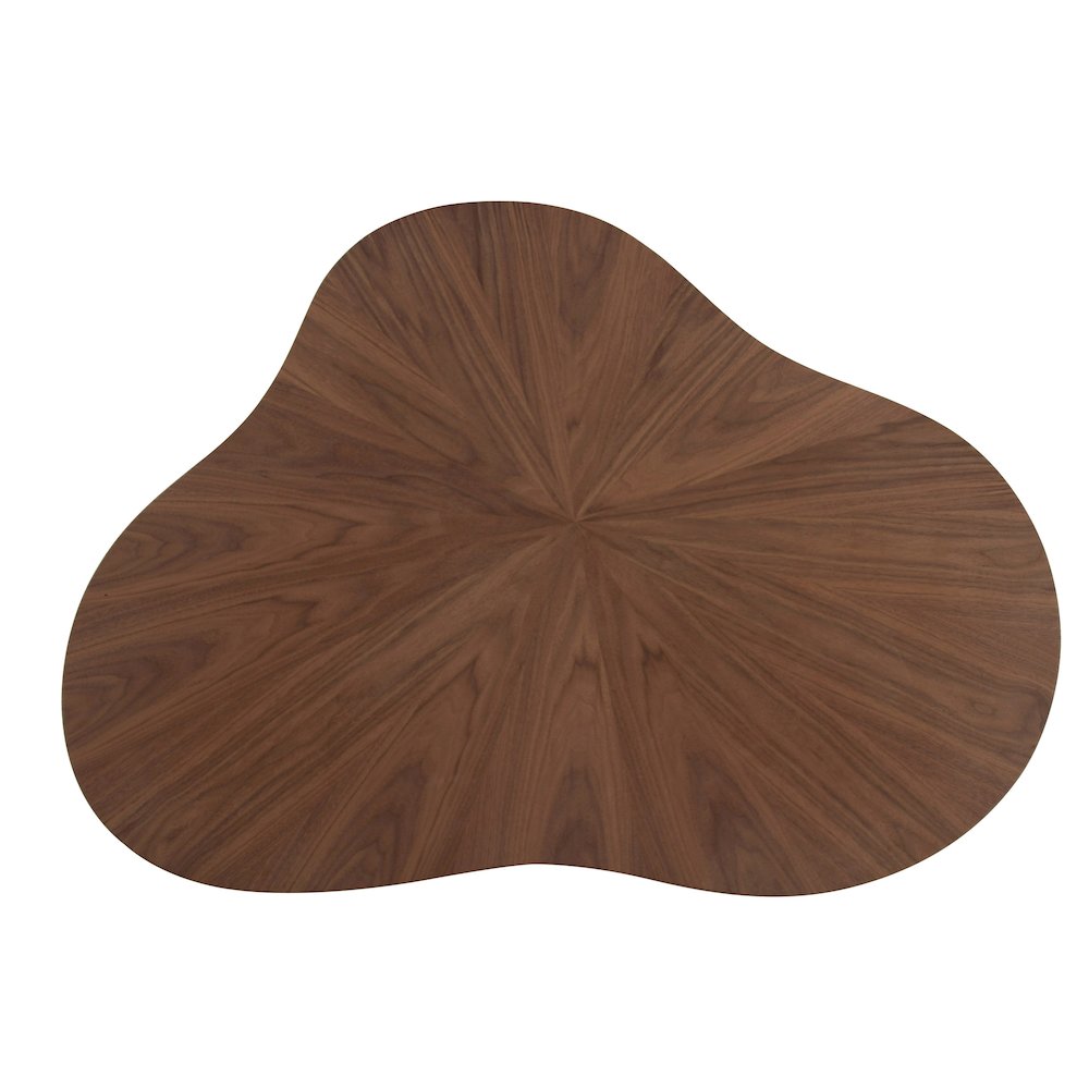 Modrest Larch - Modern Walnut Free Form Coffee Table. Picture 3