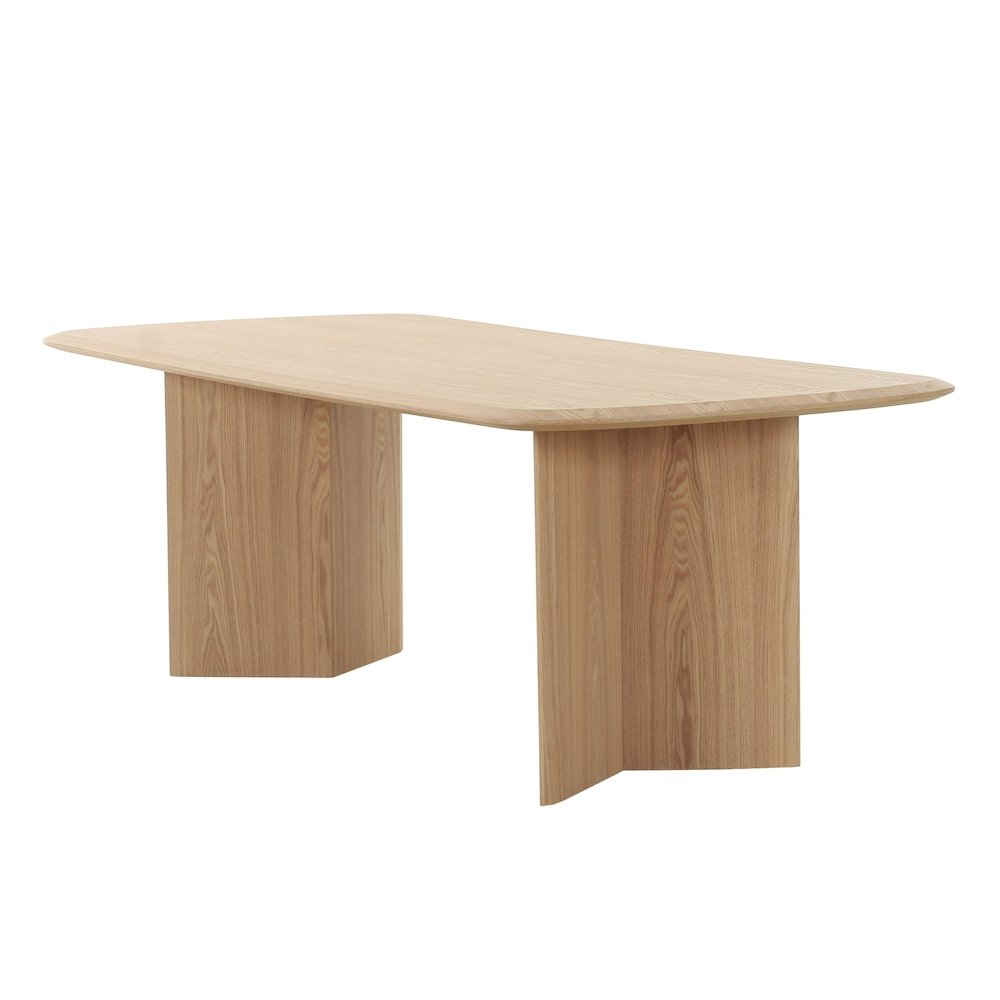 Modrest Masuda - Modern Natural Ash Rectangular Dining Table. Picture 1