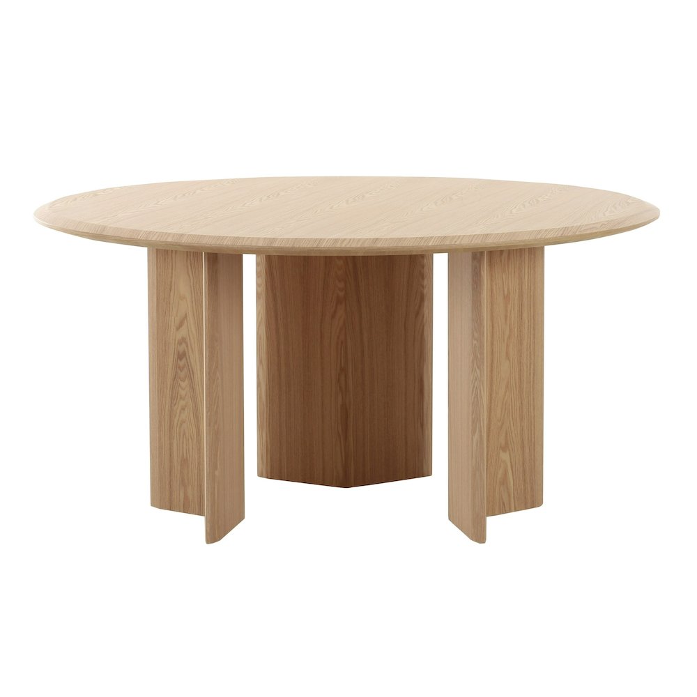 Modrest Masuda - Modern Natural Ash Round Dining Table. Picture 1