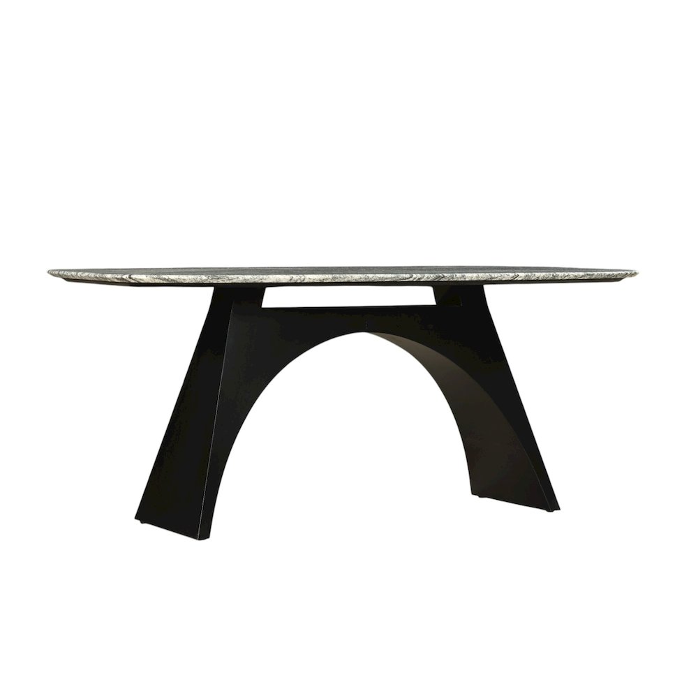 Modrest Colbert - Modern Black & White Marble Dining Table. Picture 2