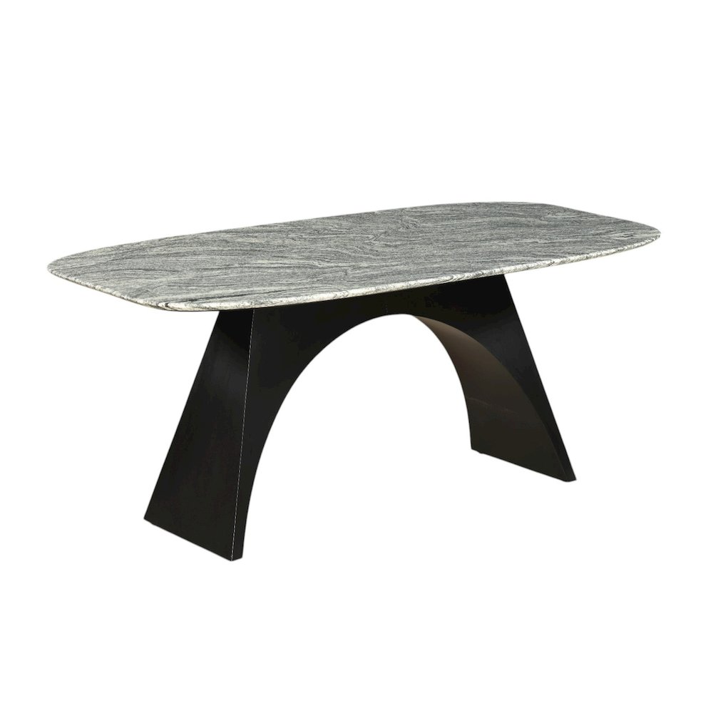 Modrest Colbert - Modern Black & White Marble Dining Table. Picture 4