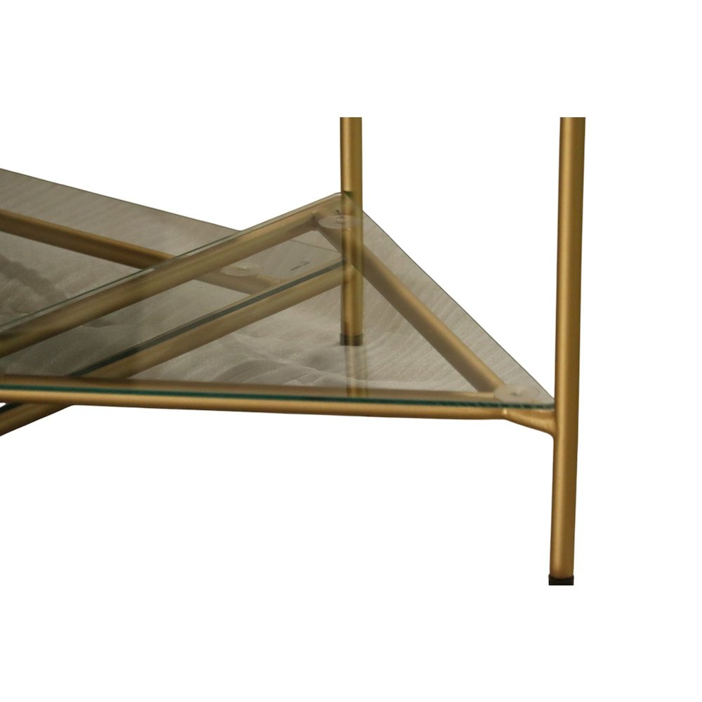 Modrest Mosk - Modern Marble + Glass + Brass Coffee Table. Picture 4