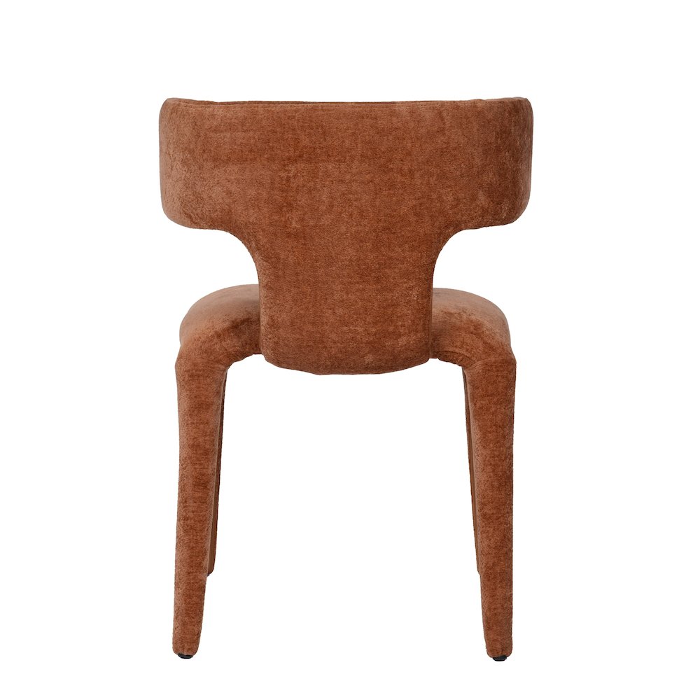 Saehee - Modern Rust Velvet Dining Chair. Picture 5