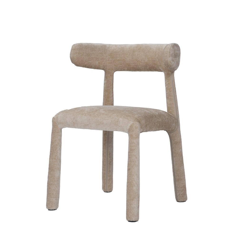 Homan - Modern Beige Velvet Dining Chair. Picture 1