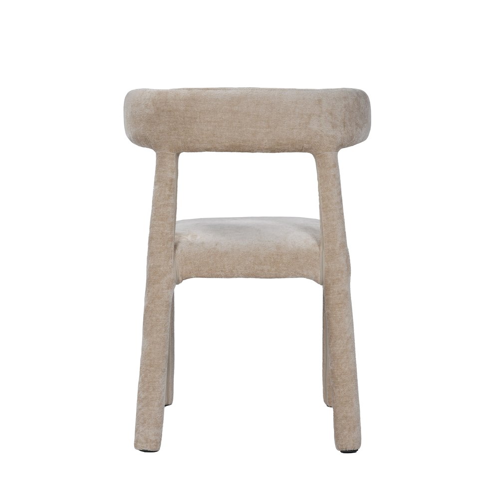 Homan - Modern Beige Velvet Dining Chair. Picture 5